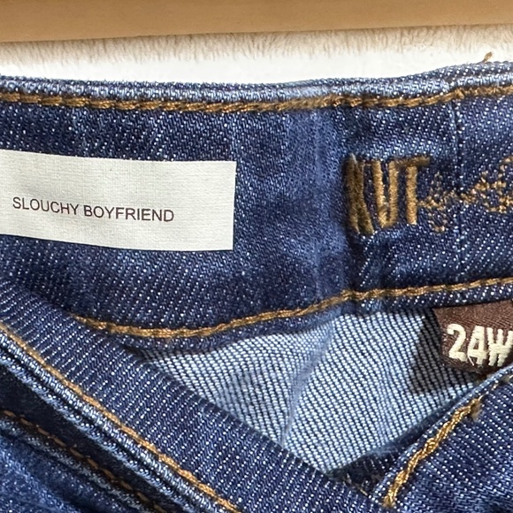 Kut From The Cloth Women's Jeans 24W Blue Adele Slouchy Boyfriend Distressed - Picture 7 of 10